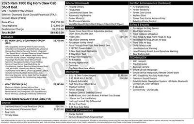 2025 RAM 1500 Big Horn Crew Cab 4x4 5'7" Box