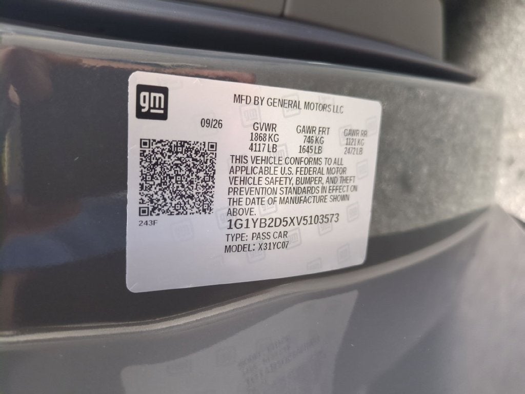 2027 Chevrolet Corvette Stingray 2LT