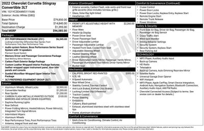 2022 Chevrolet Corvette Stingray 3LT