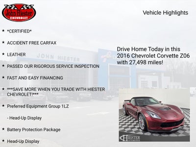 2016 Chevrolet Corvette Z06 Z06 1LZ
