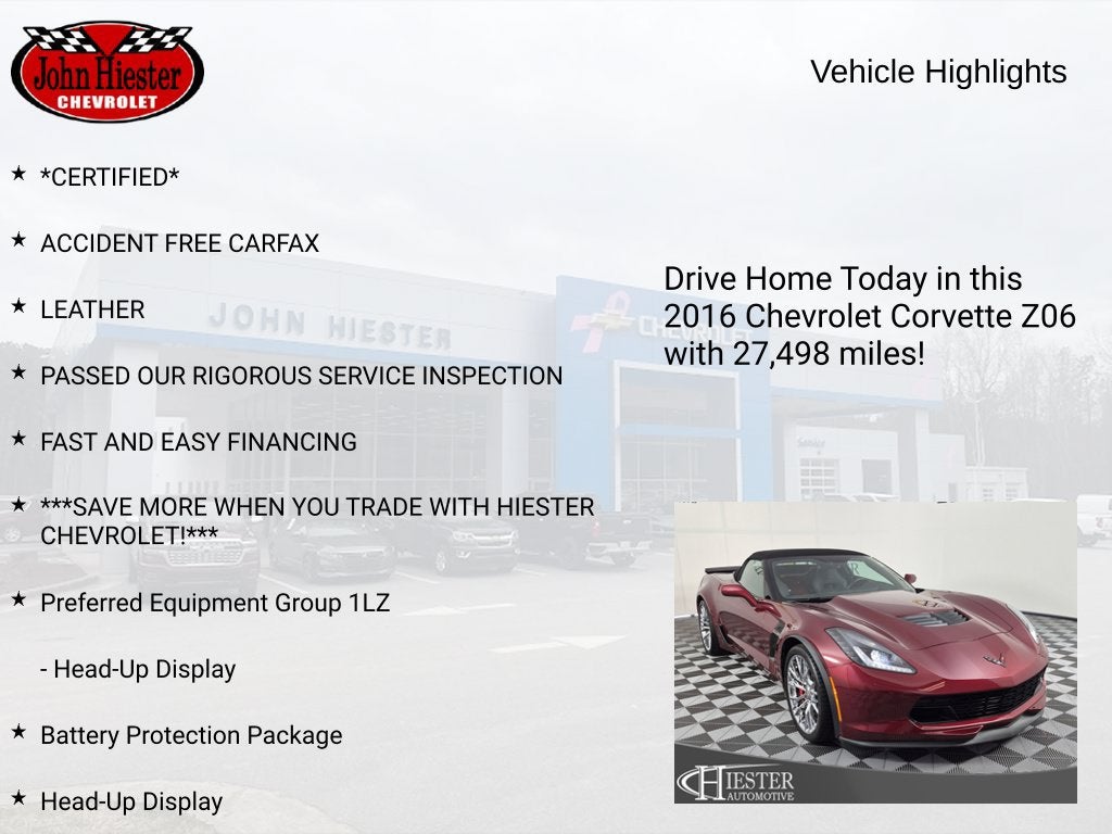 2016 Chevrolet Corvette Z06 Z06 1LZ