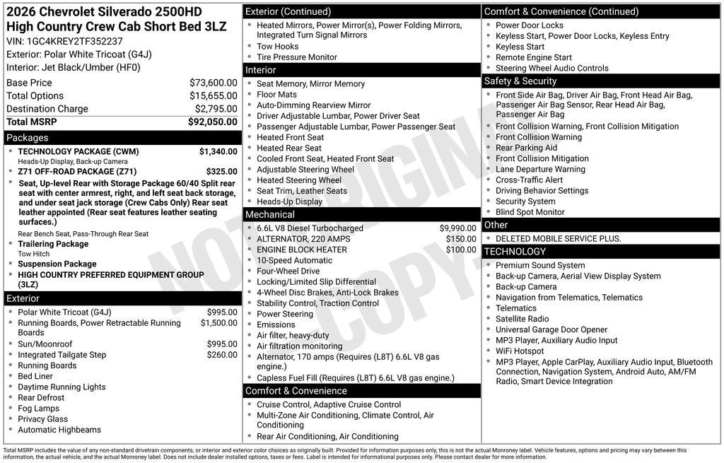 2026 Chevrolet Silverado 2500 HD High Country
