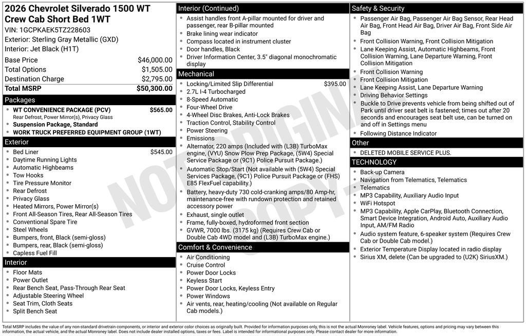 2026 Chevrolet Silverado 1500 WT