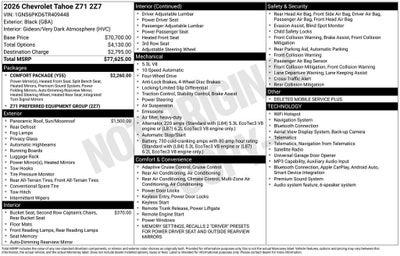 2026 Chevrolet Tahoe Z71