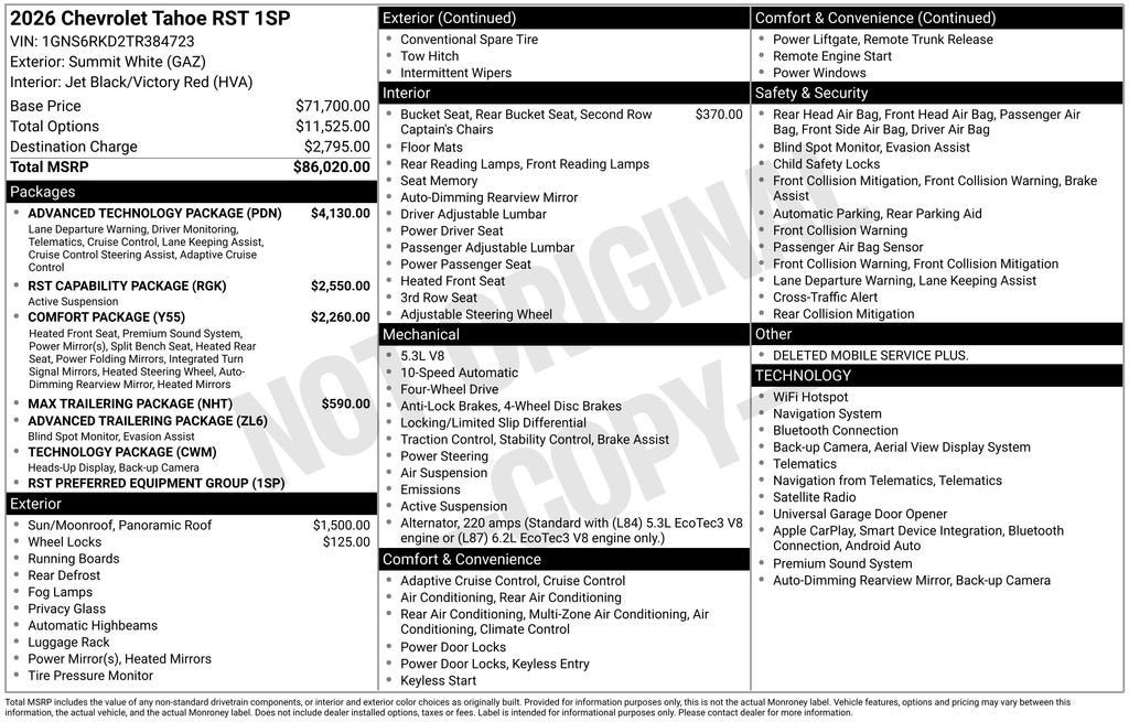 2026 Chevrolet Tahoe RST - Photo 45