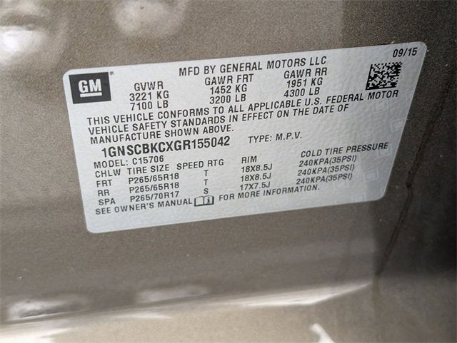 2016 Chevrolet Tahoe LT