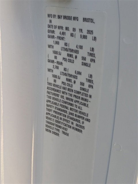 2025 Chevrolet Express Cutaway 3500 1WT