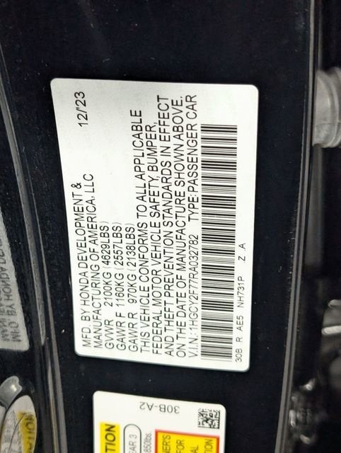 2024 Honda Accord Hybrid Sport-L