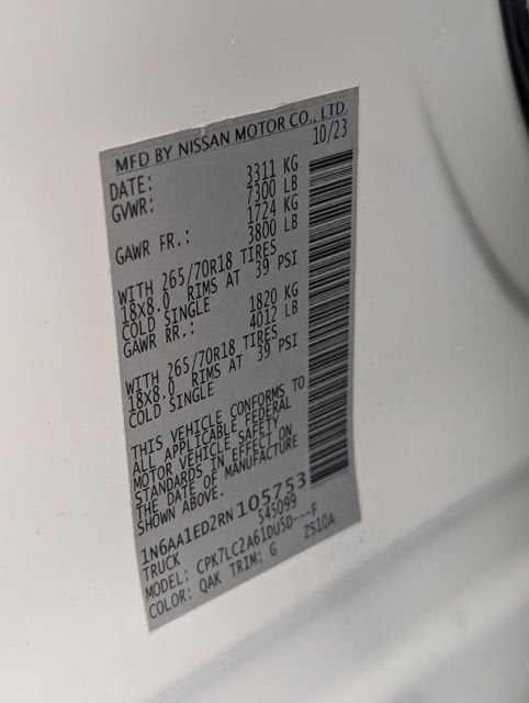 2024 Nissan Titan SV