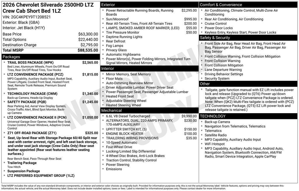 2026 Chevrolet Silverado 2500 HD LTZ