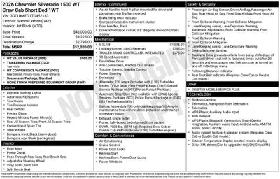 2026 Chevrolet Silverado 1500 WT