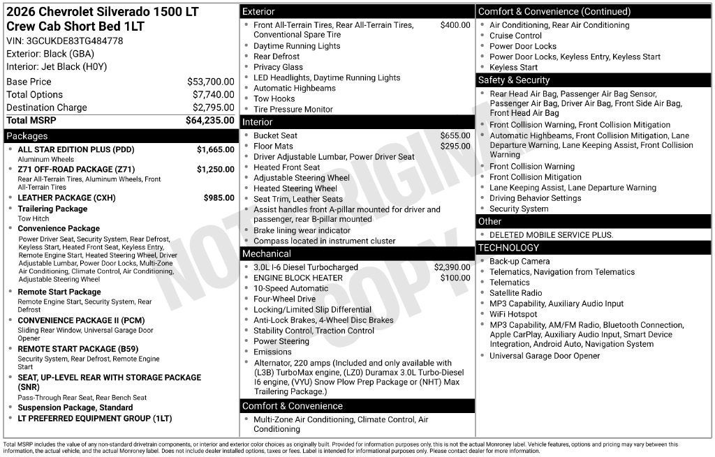 2026 Chevrolet Silverado 1500 LT