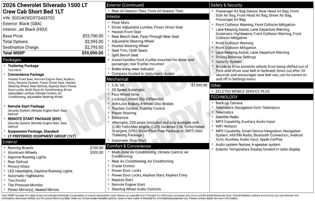 2026 Chevrolet Silverado 1500 LT