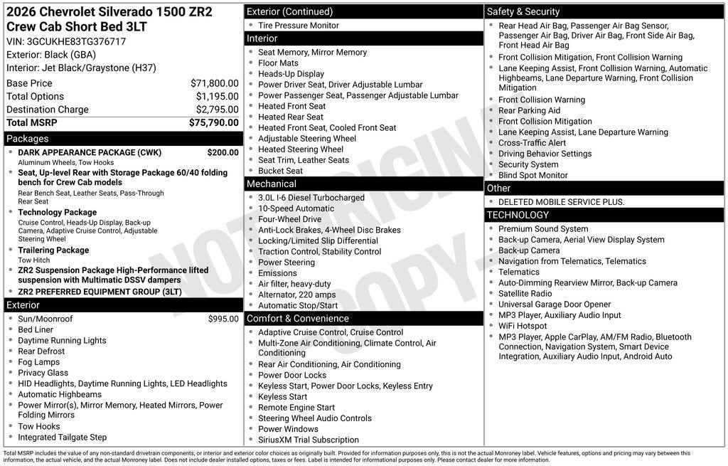 2026 Chevrolet Silverado 1500 ZR2