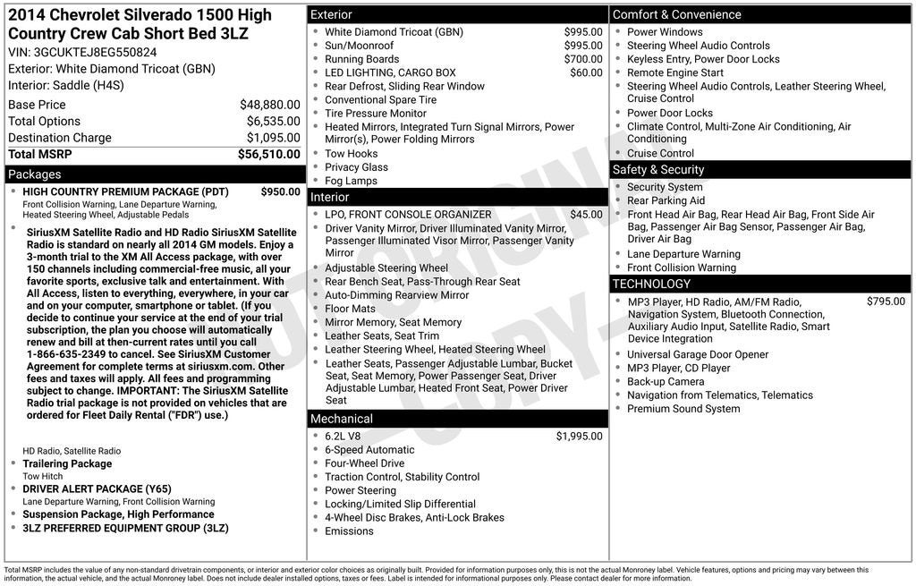 2014 Chevrolet Silverado 1500 High Country