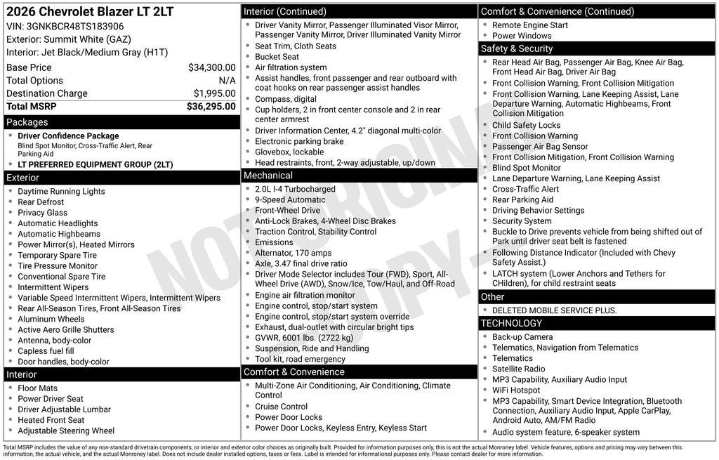2026 Chevrolet Blazer 2LT