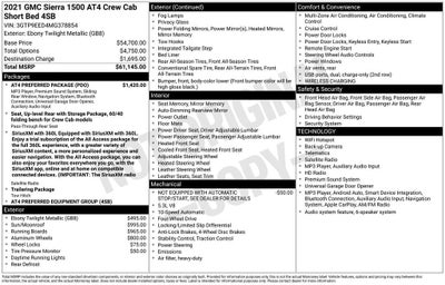 2021 GMC Sierra 1500 AT4