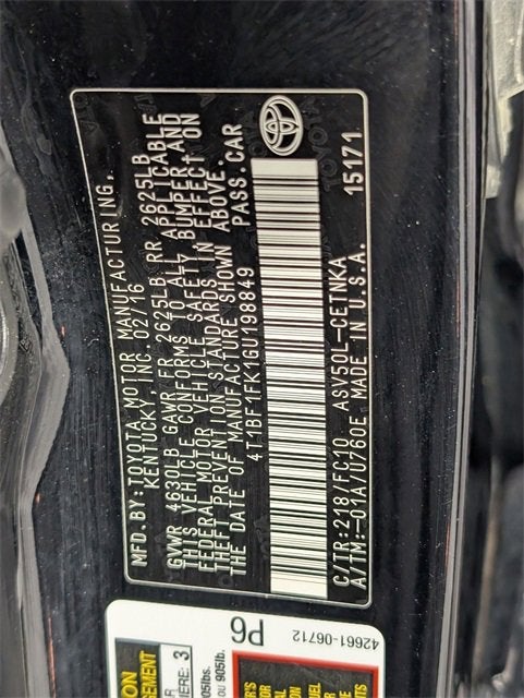 2016 Toyota Camry LE