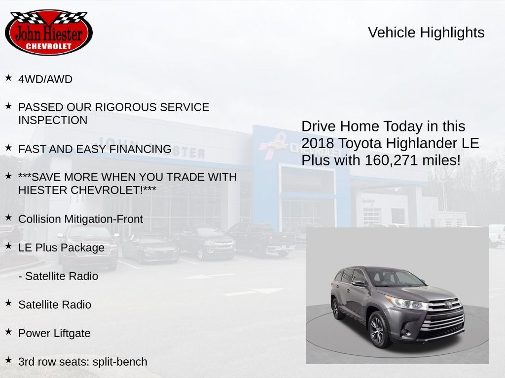 2018 Toyota Highlander LE