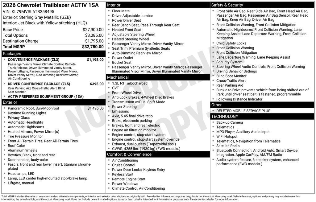 2026 Chevrolet Trailblazer ACTIV