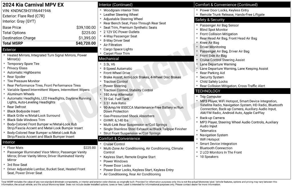 2024 Kia Carnival EX - Photo 8