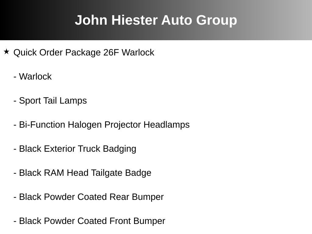 2022 RAM 1500 Classic Warlock