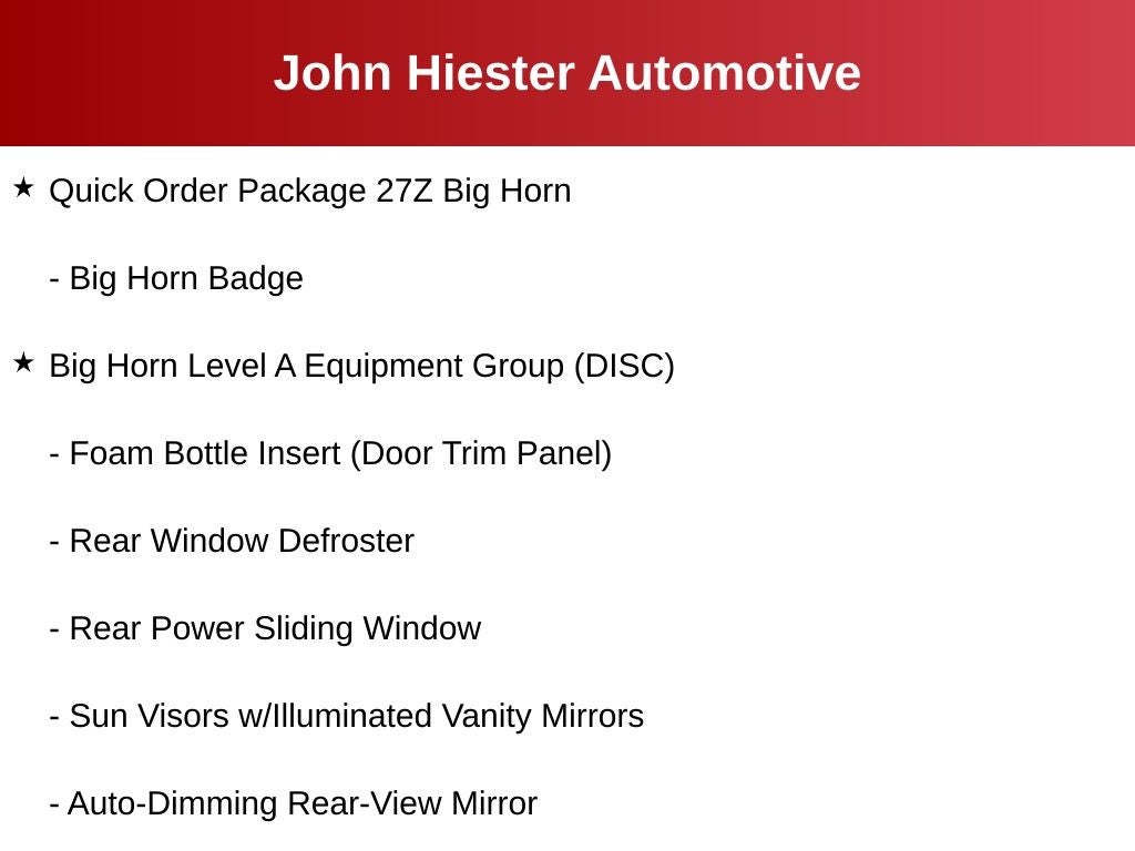 2022 RAM 1500 Big Horn/Lone Star