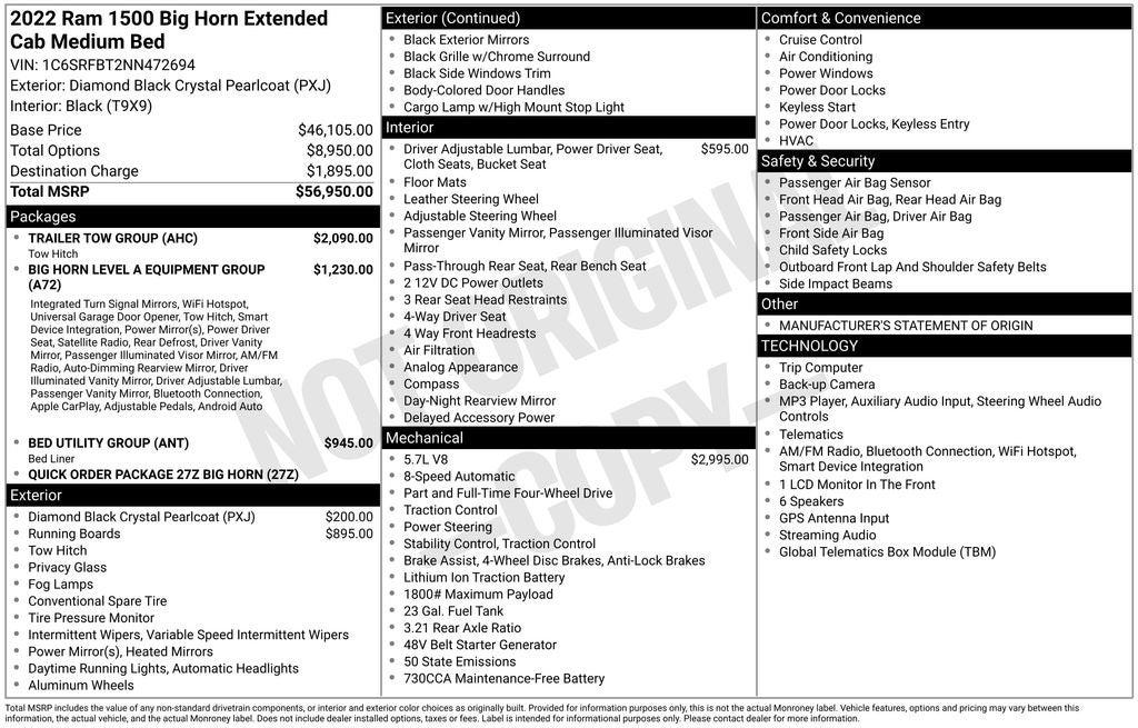 2022 RAM 1500 Big Horn/Lone Star