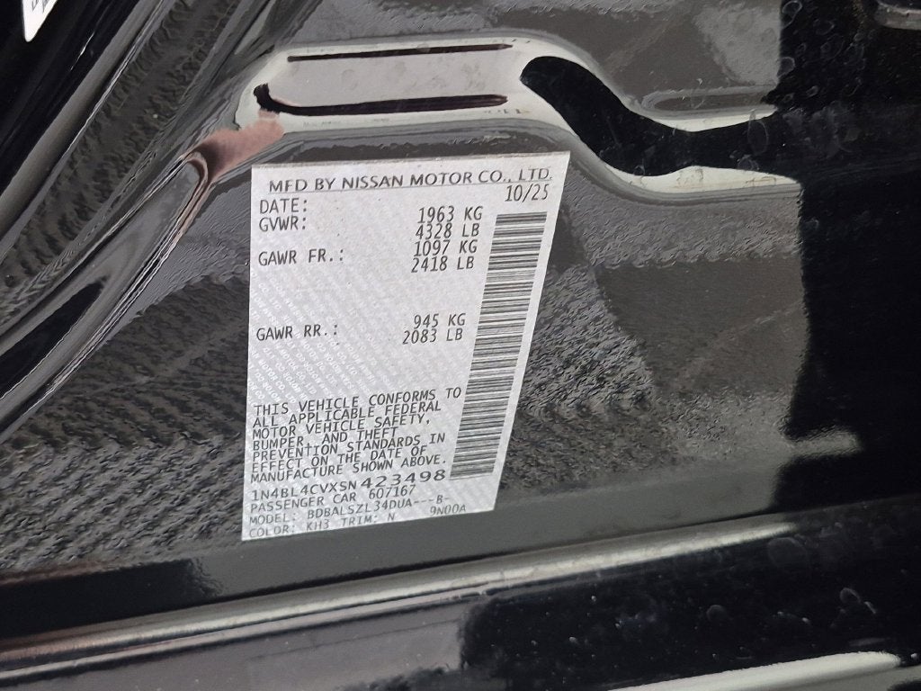 2025 Nissan Altima 2.5 SR