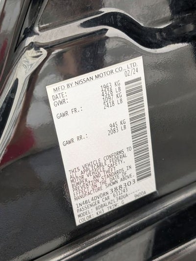 2024 Nissan Altima SV FWD