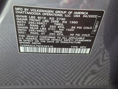 2022 Volkswagen Atlas 3.6L V6 SEL Premium R-Line