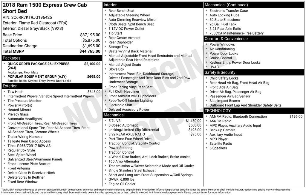 2018 RAM 1500 Express