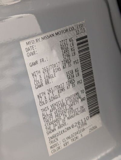 2024 Nissan Frontier PRO-4X