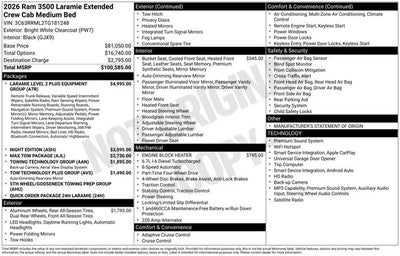2026 RAM 3500 Laramie