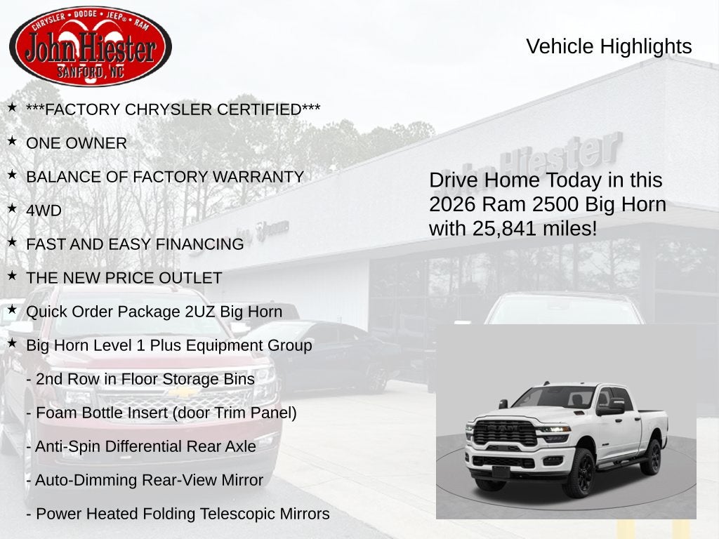 2026 RAM 2500 Big Horn