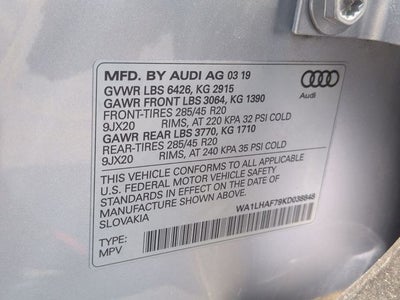 2019 Audi Q7 45 Premium Plus quattro
