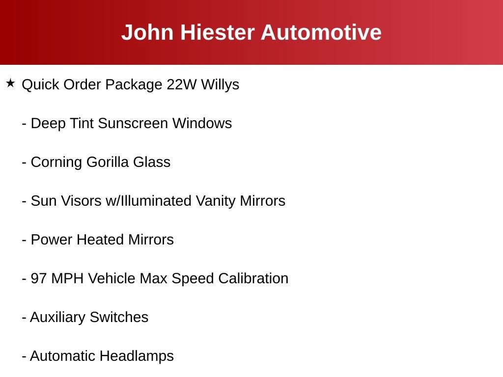 2025 Jeep Wrangler Willys