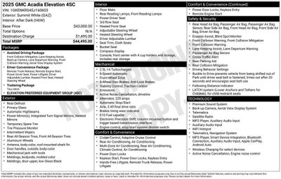 2025 GMC Acadia Elevation