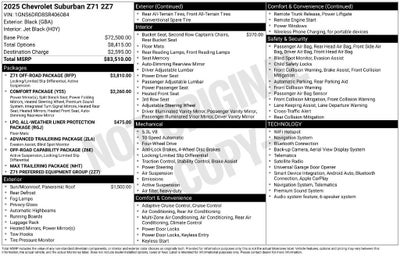 2025 Chevrolet Suburban Z71
