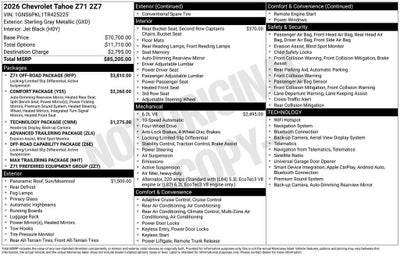 2026 Chevrolet Tahoe Z71