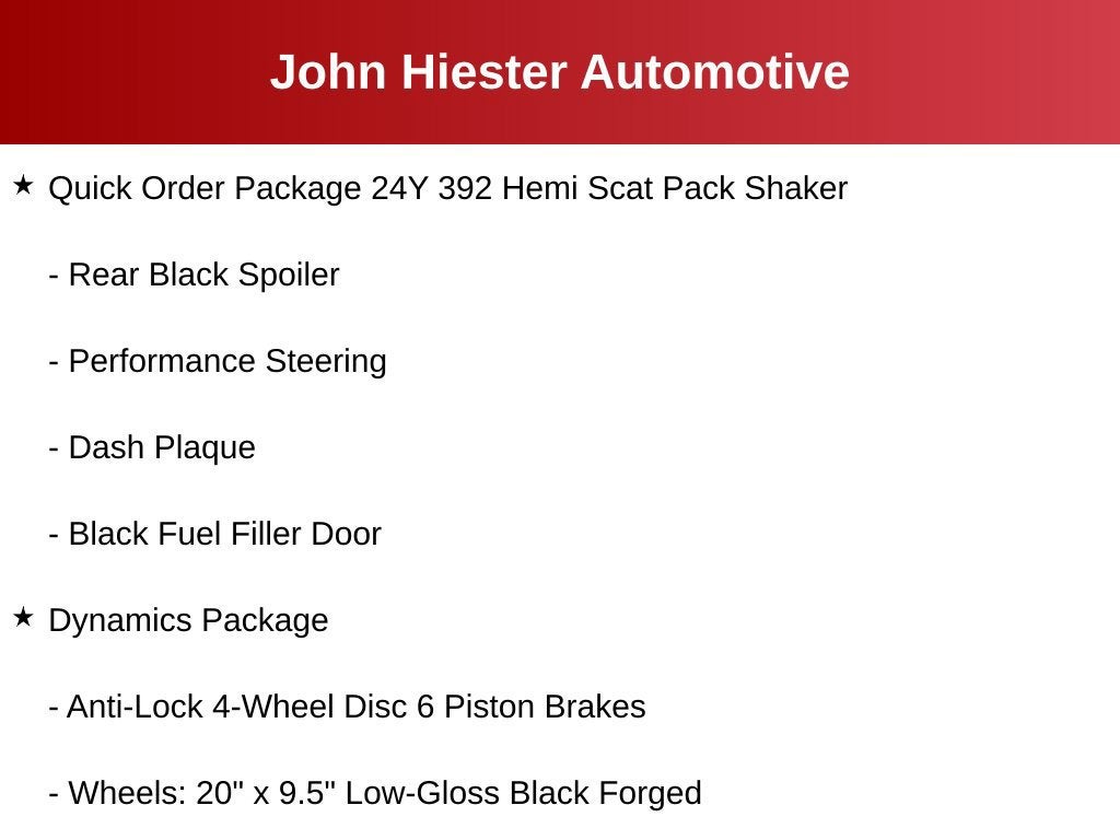 2018 Dodge Challenger 392 Hemi Scat Pack Shaker