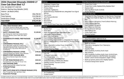 2026 Chevrolet Silverado 2500 HD LT