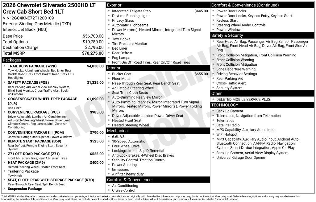 2026 Chevrolet Silverado 2500 HD LT