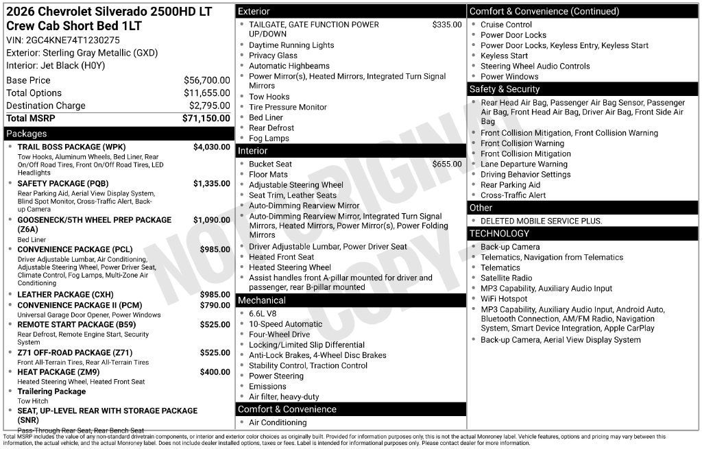 2026 Chevrolet Silverado 2500 HD LT