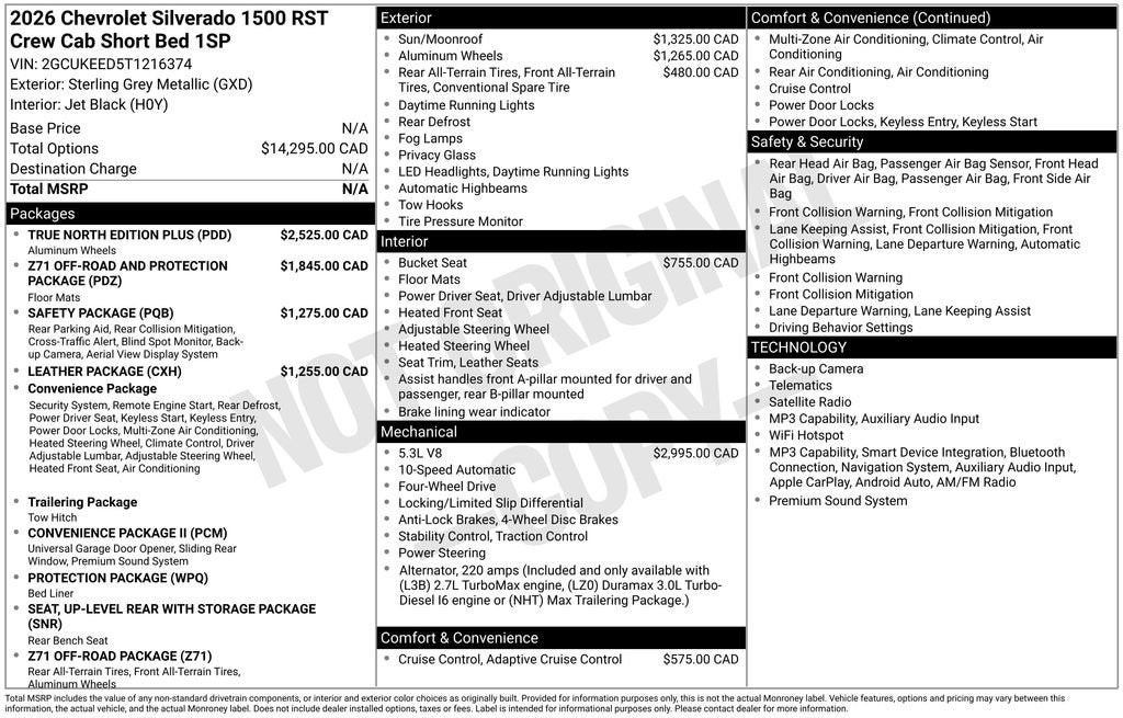 2026 Chevrolet Silverado 1500 RST