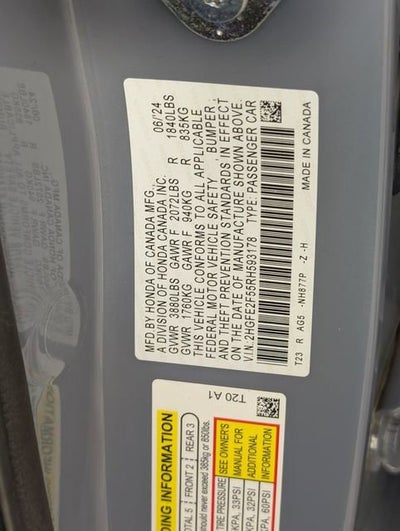2024 Honda Civic Sedan Sport