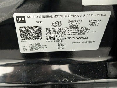 2022 Chevrolet Silverado 1500 Custom Trail Boss